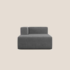 Nettuno modulo chaise longue in morbido tessuto bouclè T07