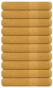 Asciugamani Per Sauna 10pz Oro 80x200cm 360 G/m² 100% Cotone /