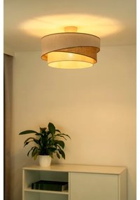 Duolla - Lampadario a plafone KOBO 1xE27/15W/230V diametro 45 cm beige/marrone/bianco