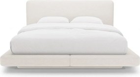 Letto matrimoniale imbottito beige 140x200 cm Linea – Micadoni