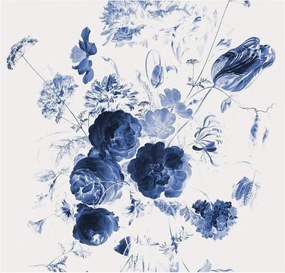 Carta da parati in tessuto non tessuto Royal Blue Flowers I