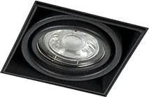 Faretto da incasso nero GU10 orientabile e inclinabile senza cornice - Oneon