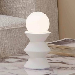 Lampada da tavolo Lindby Nielson, bianco, altezza paralume 9 cm, gesso