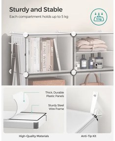 Scaffale modulare con scomparti BOXIFY bianco