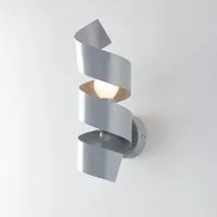 Applique Moderno 1 Luce in Ferro Laccato Grigio Serie Helix