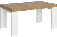 Tavolo da Pranzo Roxell 160x90 Allungabile fino a 420 cm in Nobilitato Colore: Quercia Bianco