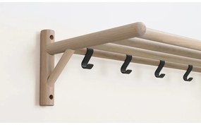 Appendiabiti da parete in legno di quercia in colore naturale Milford - Rowico