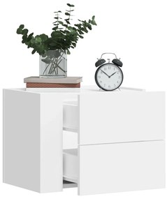 Comodino A Parete Bianco 45x30x35 Cm /