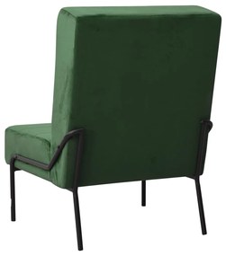 Poltrona relax 65x79x87 cm verde scuro in velluto