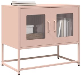 Mobile Tv Rosa 68x39x60,5 Cm İn Acciaio Laminato A Freddo /