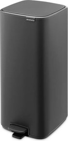 Cestino per la spazzatura grigio scuro in acciaio con pedale 30 l Bo – Brabantia
