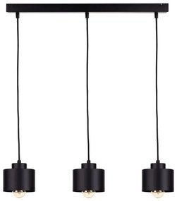 Lampadario a sospensione con filo SIMPLY BLACK 3xE27/60W/230V