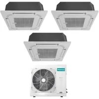 Climatizzatore Condizionatore Hisense Trial Split a Cassetta 9+12+12 con 4AMW81U4RAA R-32 Wi-Fi Optional 9000+12000+12000 - Novit