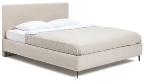 Letto matrimoniale imbottito beige con rete inclusa 180x200 cm Noira Slim – Bonami Selection