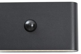 Lampada da parete nera con sensore a 4 livelli magnetica incl. LED ricaricabile - Batt