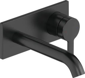 Miscelatore Lavabo A Parete Monocomando Bocca 174 Mm senza corpo incasso Nero Opaco C1 Duravit