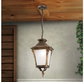 Orion - Lampada a sospensione per esterni AIKO 1xE27/60W/230V IP23 bronzo/patina