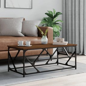 Tavolino Salotto Rovere Marrone 100x50x40cm Legno Multistrato /