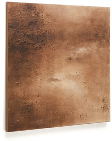 Kave Home - Quadro astratto Sabira in rame ossidato 100 x 100 cm