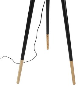 Set di lampada da tavolo e da terra con paralume nero - Pip