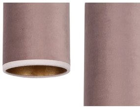 Lampadario a cavo AVALO 3xE27/60W/230V rosa/rame