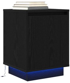 Comodino Con Luci Led Nero 38x34x50 Cm /