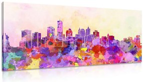 Quadro su tela – New York in versione acquerello