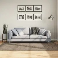 Tappeto a Pelo Lucido Lungo ISTAN Effetto Grigio 140x200 cmcod mxl 86020