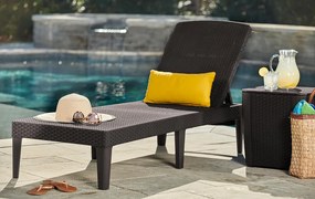 Lettino Prendisole da Giardino 187,5x58x29 cm in Resina Keter Jaipur Antracite...