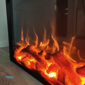 Sined Mpc Caminetto Elettrico "Vulcano" Da 60 cm C/Potenza 1500W Nero