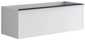 Mobile da bagno sotto lavabo Pixel frame bianco laccato opaco L 120 x H 40 x P 45.5 cm 1 cassetto, lavabo non incluso
