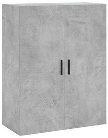 Credenza Grigio Cemento 69,5x34x180 cm in Legno Multistrato