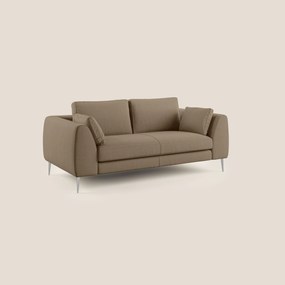 Plano divano moderno in microfibra tecnica smacchiabile T11 marrone 196 cm