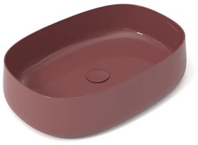 Lavabo da appoggio ovale in ceramica multicolore