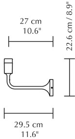 Lampada da parete nera in metallo senza paralume Santé – UMAGE
