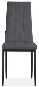 Set di sedie da pranzo in velluto color antracite 2 pz Becca - Støraa