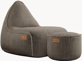 Pouf sacco da giardino con poggiapiedi Cobana