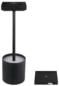 Globo 58487B - Lampada da tavolo LED ricaricabile dimmerabile a sfioramento DIXON 1,5W/5V 2200 mAh nero