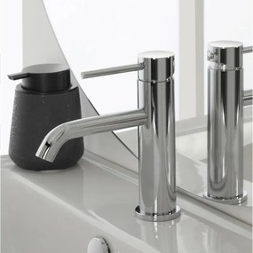 Set rubinetti lavabo bidet e doccia a due vie in acciaio inox Nuego
