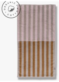 Asciugamano in cotone biologico marrone e beige 50x90 cm Disorder - Mette Ditmer Denmark