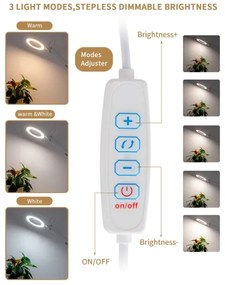 Brilagi - Lampada da tavolo LED dimmerabile con una lente d'ingrandimento LED/12W/5V 3000/4200/6000K bianco