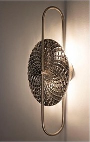 Lampada da parete argentata in metallo Silvery – Mauro Ferretti