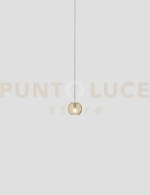 Oto sospensione 12 ambra rigadin nickel satinato 1 luce attacco g9