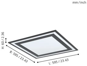 Eglo 99039 - Plafoniera LED SAVATARILA LED/36W/230V