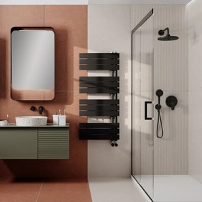 Struttura semi colonna da bagno Pixel2 cassetti laccato opaco verde salvia L 40 x H 40 x P 45.5 cm