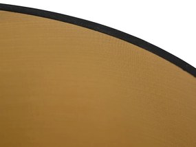 Paralume in cotone nero 45/50/28 con interno dorato