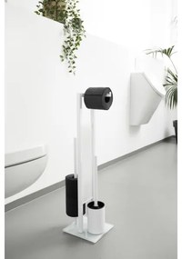 WENKO 21565100 - Scopino per WC RIVALTA 18x70 cm bianco/nero