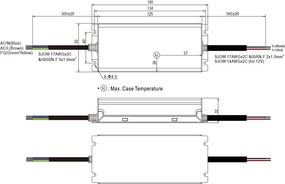 Alimentatore Meanwell 100W 24V IP67 Serie XLG
