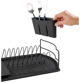 Scolapiatti nero a goccia Basic - Wenko