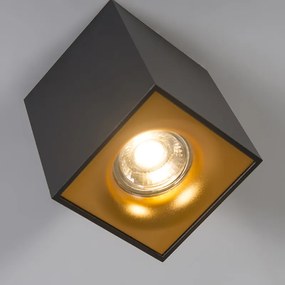 Faretto moderno nero con oro - Quba Delux